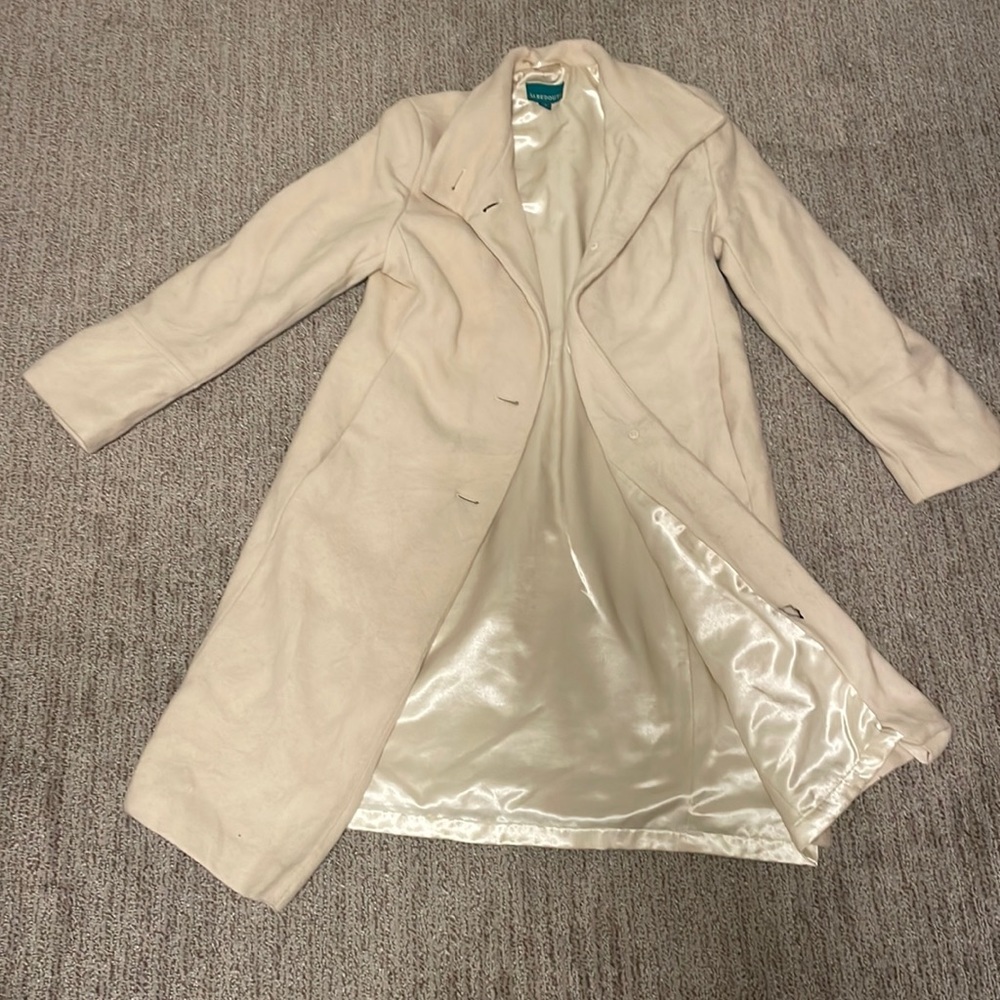 COPY - Cream Long Coat Size 10